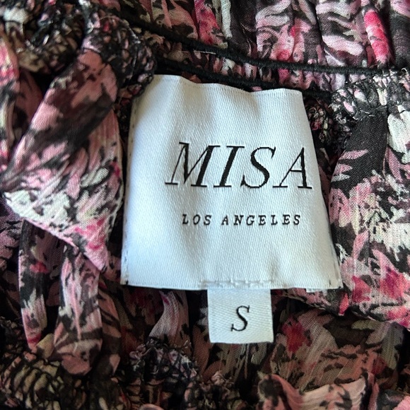 MISA Pink Black Nathalie Mini Dress in Cetara Floral Sz S - Picture 12 of 15